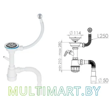 Кухонная мойка AV Engineering Unit AVE550500GRA (серый) картинка 6